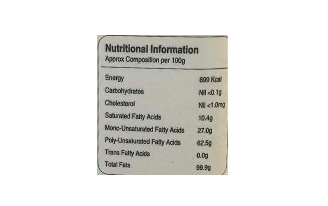 Indic Wisdom Edible Flaxseed Oil Virgin & Cold Pressed   Plastic Jar  5 litre